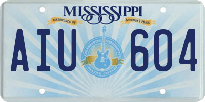 MS license plate AIU604
