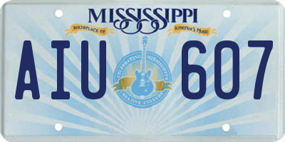 MS license plate AIU607