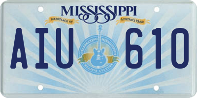MS license plate AIU610