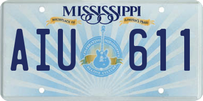 MS license plate AIU611