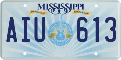 MS license plate AIU613