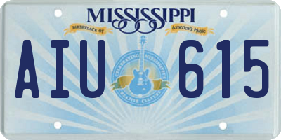 MS license plate AIU615
