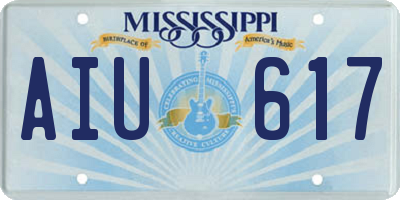 MS license plate AIU617