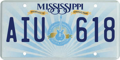 MS license plate AIU618