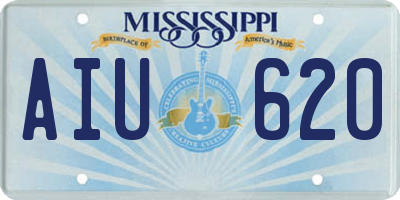 MS license plate AIU620