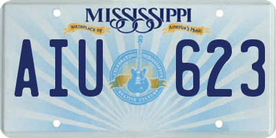 MS license plate AIU623
