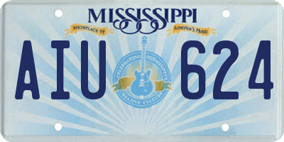 MS license plate AIU624