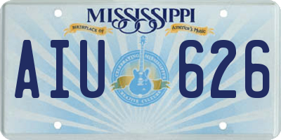 MS license plate AIU626