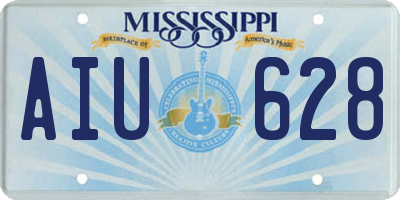 MS license plate AIU628