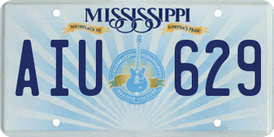 MS license plate AIU629