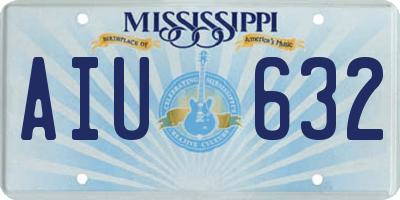 MS license plate AIU632