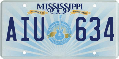 MS license plate AIU634