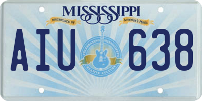 MS license plate AIU638