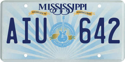 MS license plate AIU642