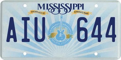MS license plate AIU644