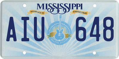 MS license plate AIU648