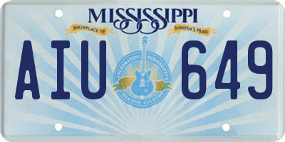 MS license plate AIU649