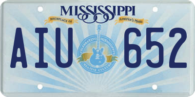 MS license plate AIU652