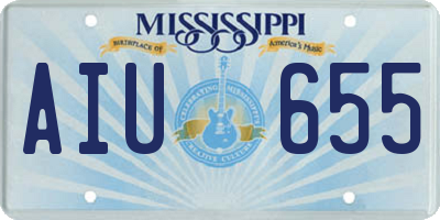 MS license plate AIU655