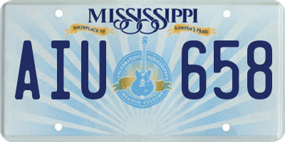 MS license plate AIU658