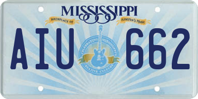 MS license plate AIU662