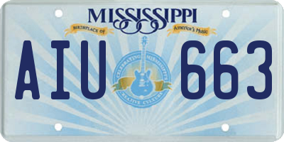 MS license plate AIU663