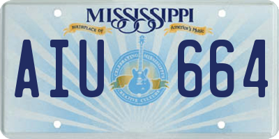 MS license plate AIU664