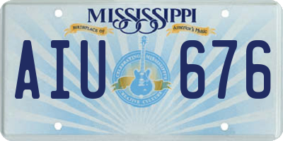 MS license plate AIU676
