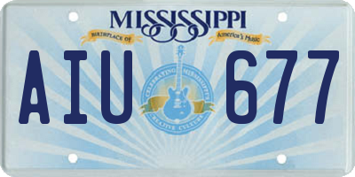 MS license plate AIU677