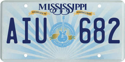 MS license plate AIU682