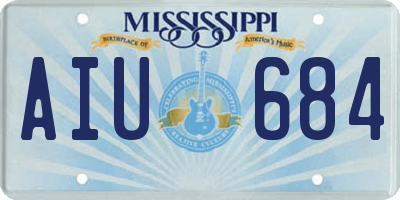 MS license plate AIU684