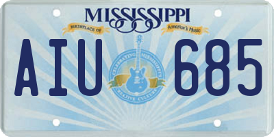 MS license plate AIU685