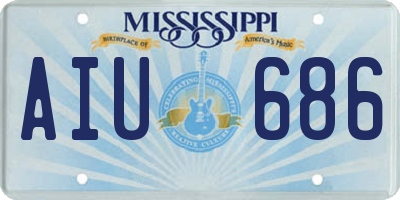 MS license plate AIU686