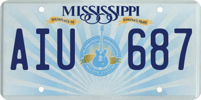 MS license plate AIU687