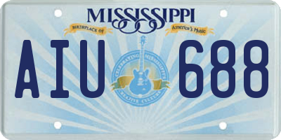 MS license plate AIU688