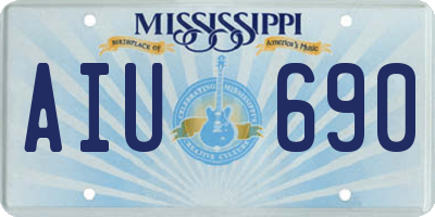 MS license plate AIU690