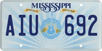 MS license plate AIU692