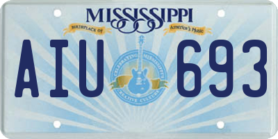 MS license plate AIU693