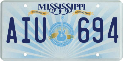 MS license plate AIU694