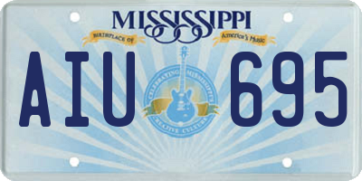 MS license plate AIU695