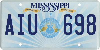 MS license plate AIU698