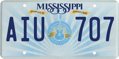 MS license plate AIU707