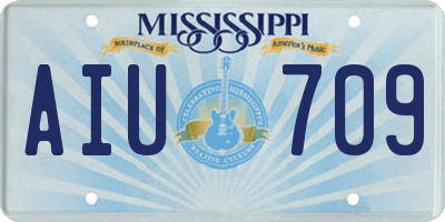 MS license plate AIU709
