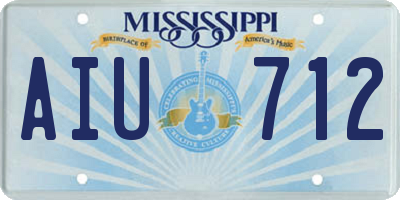 MS license plate AIU712