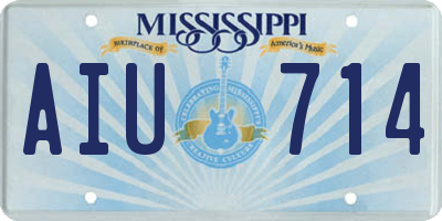 MS license plate AIU714