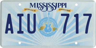 MS license plate AIU717