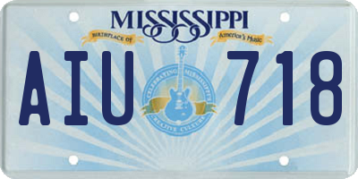 MS license plate AIU718