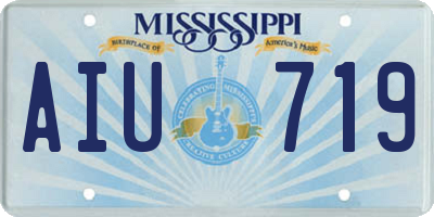 MS license plate AIU719