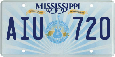 MS license plate AIU720