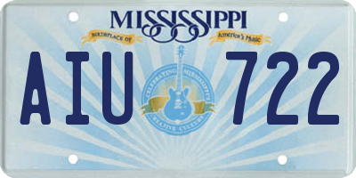 MS license plate AIU722